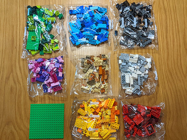 レゴ (LEGO) クラシック黄色のアイデアボックス10698の中身を出した